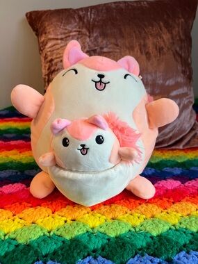 Squishmallows mom and baby squirrel